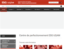 Tablet Screenshot of perfectionnement.esg.uqam.ca