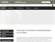 Tablet Screenshot of doctorat-semiologie.uqam.ca
