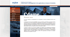 Desktop Screenshot of cdame.uqam.ca