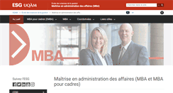 Desktop Screenshot of mba.esg.uqam.ca