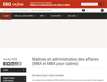 Tablet Screenshot of mba.esg.uqam.ca