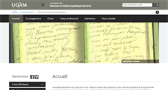 Desktop Screenshot of doctorat-arts.uqam.ca