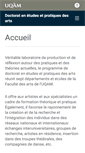 Mobile Screenshot of doctorat-arts.uqam.ca