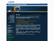 Tablet Screenshot of langues.entreprise.uqam.ca