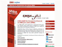 Tablet Screenshot of 30ans-mba.esg.uqam.ca