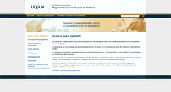 Desktop Screenshot of mentorat.uqam.ca