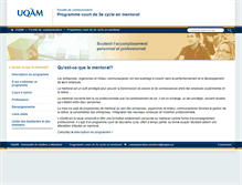 Tablet Screenshot of mentorat.uqam.ca